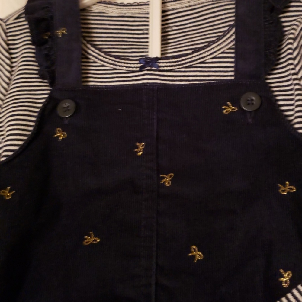 Carter's Baby Girl Navy Blue Jumper with Tights - Picture 3 of 6